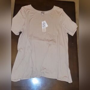 NWT beige Short sleeve shirt